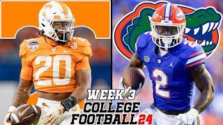 Tennessee vs Florida | Week 3 Simulation | NCAA Football 24