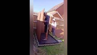 Building keter garden shed -B&Q- building own garden storage shed.