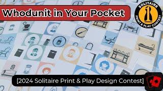 Playthrough | Whodunit in Your Pocket (2024 Solitaire Print and Play Design Contest)