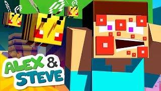 BEES ATTACK - Alex and Steve Life (Minecraft Animation)