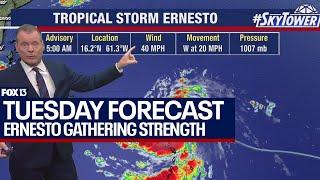 Tampa weather August 13, 2024 | Latest on Tropical Storm Ernesto