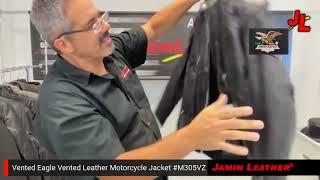 M305VZ - Vented Eagle Vented Leather Motorcycle Jacket 1