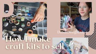 How I make craft kits to sell | Small business | journal kits | paper materials | DutchDesignInk