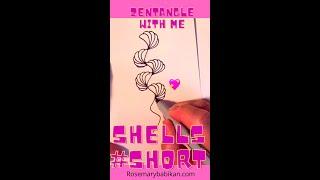 #Short Easy Zentangle Shell Pattern for Beginners and Bullet Journals, Journals, and Relaxing Fun.