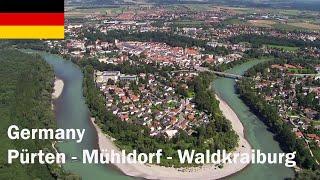 Driving in Germany - Pürten, Mühldorf am Inn, Waldkraiburg