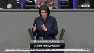 Irene Mihalic zur persönlichen Eignung nach dem Waffengesetz