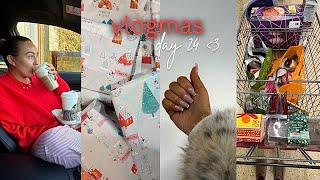 bestie no budget gift swap + big christmas shop + new nails: the last vlog!!! Vlogmas day 24