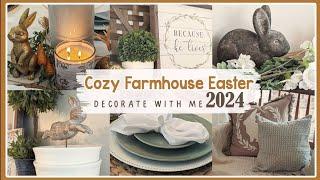  2024 COZY FARMHOUSE EASTER DECORATE WITH ME│EASTER DECORATING IDEAS│DECORATING FOR EASTER│SPRING