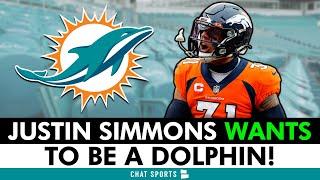 Justin Simmons WANTS To Be A Miami Dolphin! Dolphins Free Agency Rumors