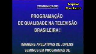 Comunicado - Qualidade na programação da TV Aberta (Record/2002)