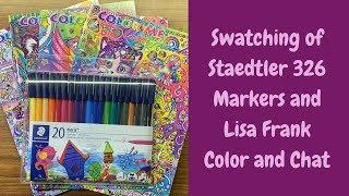 Swatching of Staedtler 326 Markers and Lisa Frank Color & Chat