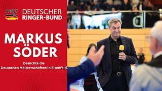 Markus Söder besuchte die Ringer DM 2024 in Elsenfeld