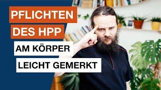 Pflichten des HPP am Körper leicht gemerkt - Heilpraktiker für Psychotherapie