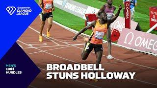 Rasheed Broadbell STUNS Grant Holloway in Lausanne 110m hurdles - Wanda Diamond League 2024