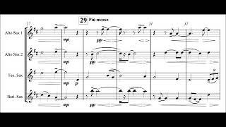 "Amazing Grace" for Saxophone Quartet (AATB), arr. Laura M. Kramer