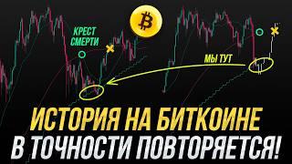 БИТКОИН ПРОГНОЗ! ЛУЧШАЯ точка входа В ЛОНГ на Биткоине! История повторяется! Жди разворот!