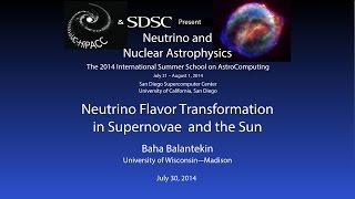 Neutrino Flavor Transformation in Supernovae and the Sun - Baha Balentekin