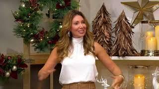 Simply Stunning S/2 Metallic Feather Trees by Janine Graff on QVC