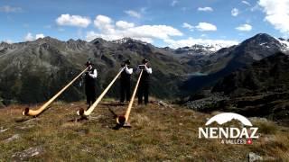 Alphorn Players in Nendaz Switzerland