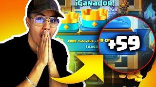 "ME DAN +59 COPAS en 1 PARTIDA!!" Subiendo +1200 Copas | Top Clash Royale