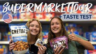 AMERICAN SUPERMARKET TOUR + TASTE TEST | Schüleraustausch USA 2021