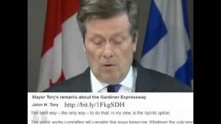 On GardinerEast, Mayor Tory promises full & thorough debate