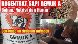 Kosentrat Gemuk A Untuk Penggemukan Sapi | Informasi Nutrisi, Bahan Pakan, Dan Harga