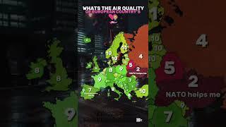 What’s the air quality of your country #YouTubeShorts #geographythroughmaps