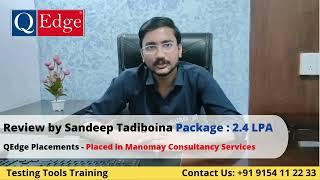 #Testing #Tools Training & #Placement  Institute Review by Sandeep @qedgetech  Hyderabad