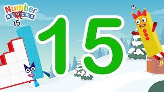 Numberblocks Magic Run Christmas - Numberblocks 15 Adventure 3 to find Another number 15 | Fanmade