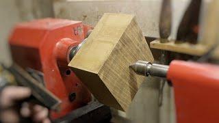 A Boring Old Block Becomes Something Special - Wood Turning