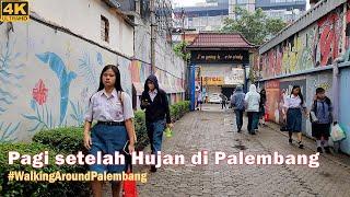 Morning walk after the rain in Palembang CityThe Capital City of South Sumatera - Indonesia 2024 