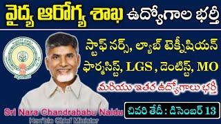 AP Staff Nurse, Pharmacist, Lab Technician, LGS Jobs | AP Contract Basis Jobs Recruitment 2024