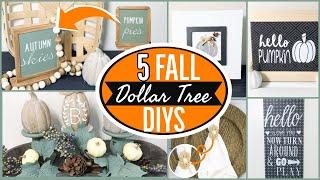 DIY DOLLAR TREE FALL DECOR 2020 - FARMHOUSE AUTUMN DOLLAR TREE DIYS