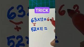 Multiplication trick 11 #maths #matematika #rumuscepat #shorts #bimbel #trik #perkalian11