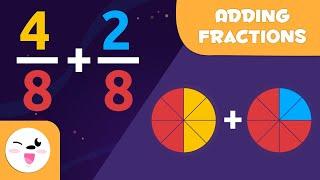 Learn How to Add Fractions - Same Denominator - Math for Kids