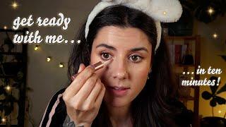 ASMR get ready with me in 10 minutes  (doing my makeup to match my playboy tracksuit)