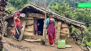 Very Relaxing and Peaceful Nepali Mountain Village Life|nepali village life in rain|nepali village