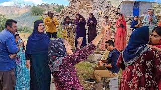 Tradition of work and dance: Grandma's family dances happily along with hard working