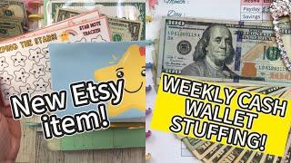 WEEKLY CASH WALLET STUFFING, a ⭐️STAR Note savings Challenge and a new ETSY ITEM! Envelope budgeting