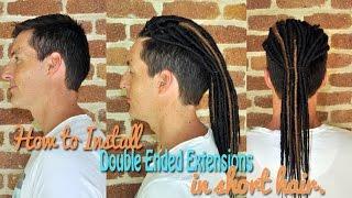 How to install double ended extensions in short hair