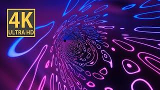 Abstract Background Video 4k TV VJ LOOP NEON Pink Blue Metallic Visual Calming Visual Motion Graphic