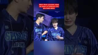 When Siwon purposely wiped his sweat on Kyuhyun's arm who hates sweat..