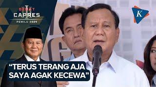 Prabowo Terang-terangan Mengaku Kecewa dengan Debat Ketiga