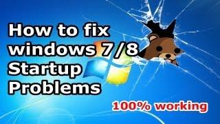 How to Fix Windows 7 / windows 8 / 10 Start-up Problems - Blackscreen - Bootloop [HD]