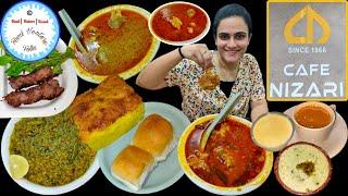 MUMBAI FAMOUS Kheema Pav at Cafe Nizari | AAB GOSHT | PAYA | BREAD PUDDING | SEEKH KEBAB | NIHARI 