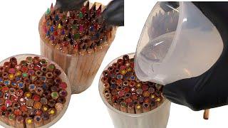 How To Make Tiny Pots From Pencils - Woodturning