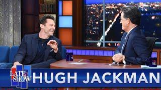 Hugh Jackman Returns To Broadway To Rehearse "The Music Man" With Stephen Colbert