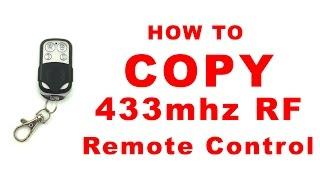 How to copy 433MHz RF Remote Control