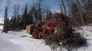 #34 Kubota B2601 Compact Tractor HLA Grapple To The Rescue !! outdoor channel.